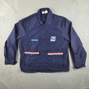 Brookfield Uniforms USPS Blue Letter Carrier Jacket Zip Front Pockets Mens 44L